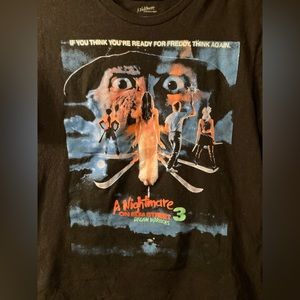 A Nightmare on Elm Street 3 Movie Poster Black Graphic Tee - Size Men’s Medium